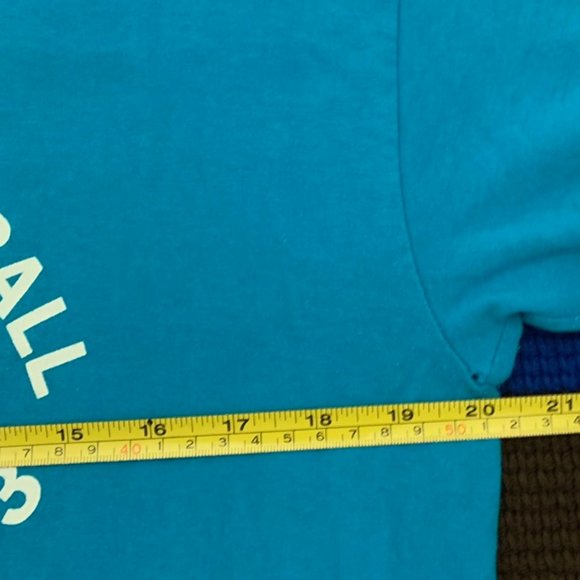 Vintage 1993 Mushball Champions Single Stitch Tee Teal Neon Sports Team … - Picture 10 of 14